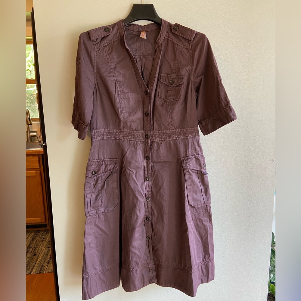 Anthropologie Maeve Cargo Shirtdress